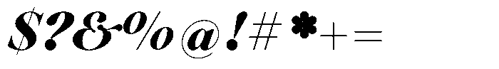 Voxas Extra Black Italic Font OTHER CHARS