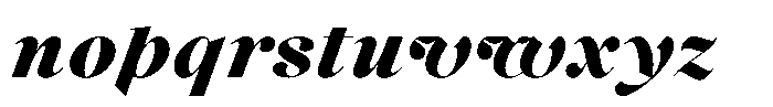 Voxas Extra Black Italic Font LOWERCASE