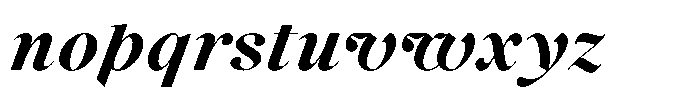 Voxas Extra Bold Italic Font LOWERCASE
