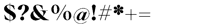 Voxas Extra Bold Font OTHER CHARS