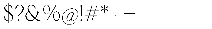 Voxas Extra Light Font OTHER CHARS