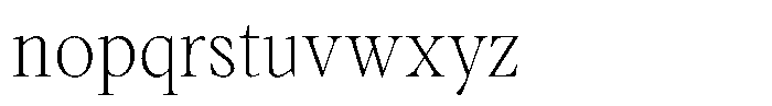 Voxas Extra Light Font LOWERCASE