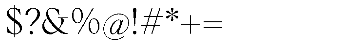 Voxas Light Font OTHER CHARS