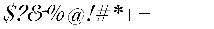 Voxas Medium Italic Font OTHER CHARS