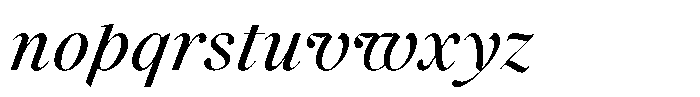 Voxas Medium Italic Font LOWERCASE