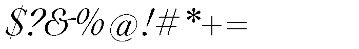 Voxas Regular Italic Font OTHER CHARS
