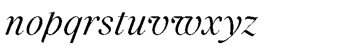 Voxas Regular Italic Font LOWERCASE