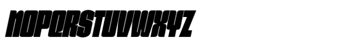 Voxieface Compressed Slant Font UPPERCASE