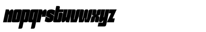Voxieface Compressed Slant Font LOWERCASE