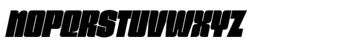 Voxieface Condensed Slant Font UPPERCASE