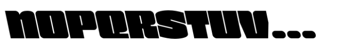Voxieface Expanded Reslant Font UPPERCASE