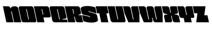 Voxieface Extended Reslant Font UPPERCASE