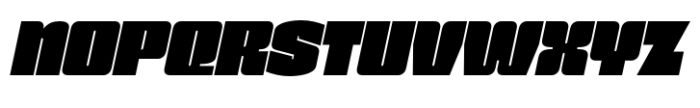 Voxieface Extended Slant Font UPPERCASE