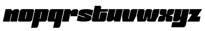 Voxieface Extended Slant Font LOWERCASE