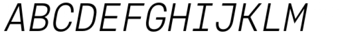 Voyager Mono Condensed Light Italic Font UPPERCASE