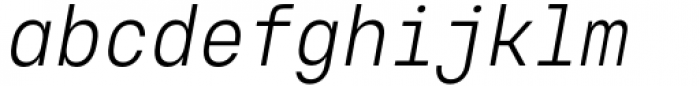 Voyager Mono Condensed Light Italic Font LOWERCASE
