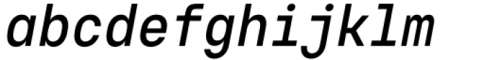 Voyager Mono Condensed Medium Italic Font LOWERCASE
