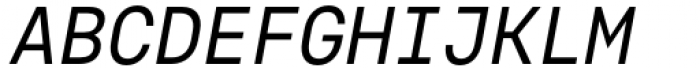 Voyager Mono Condensed Regular Italic Font UPPERCASE