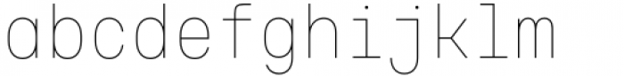 Voyager Mono Condensed Thin Alt Font LOWERCASE