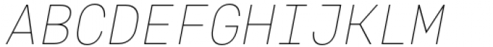 Voyager Mono Condensed Thin Italic Font UPPERCASE