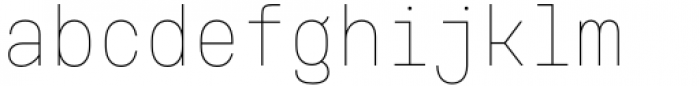 Voyager Mono Condensed Thin Font LOWERCASE