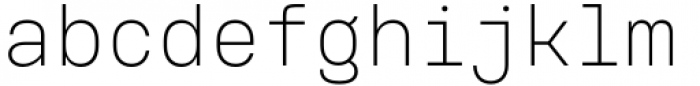 Voyager Mono Extra Light Font LOWERCASE