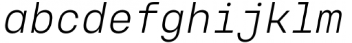 Voyager Mono Light Italic Font LOWERCASE