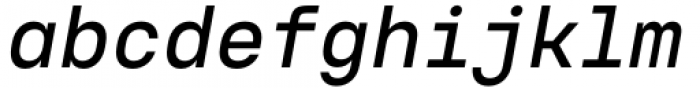 Voyager Mono Medium Italic Font LOWERCASE