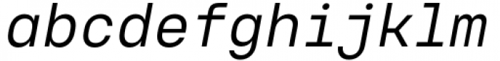 Voyager Mono Regular Italic Font LOWERCASE