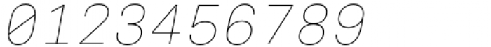 Voyager Mono Thin Italic Font OTHER CHARS