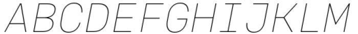 Voyager Mono Thin Italic Font UPPERCASE
