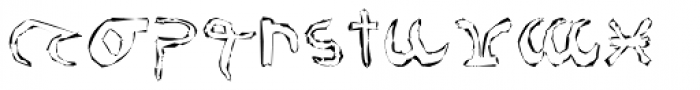 Voynich Etched Font LOWERCASE