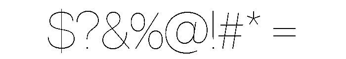 Volta Modern Display 15 XX Thin Font OTHER CHARS