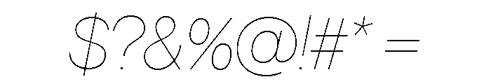 Volta Modern Display 16 XX Thin Italic Font OTHER CHARS