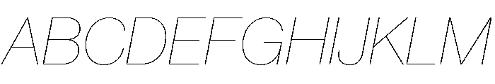 Volta Modern Display 16 XX Thin Italic Font UPPERCASE