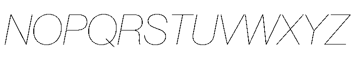 Volta Modern Display 16 XX Thin Italic Font UPPERCASE
