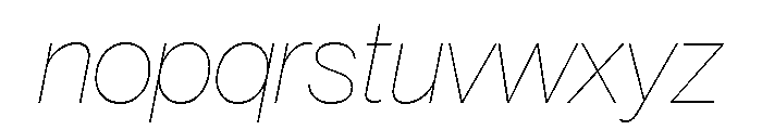 Volta Modern Display 16 XX Thin Italic Font LOWERCASE
