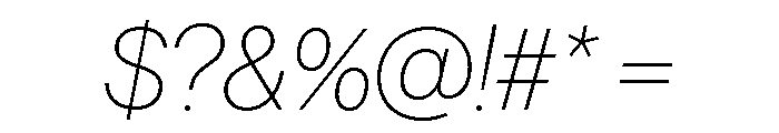 Volta Modern Display 26 X Thin Italic Font OTHER CHARS
