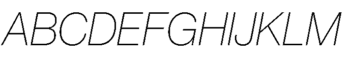 Volta Modern Display 26 X Thin Italic Font UPPERCASE