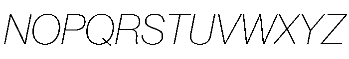 Volta Modern Display 26 X Thin Italic Font UPPERCASE