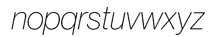 Volta Modern Display 26 X Thin Italic Font LOWERCASE