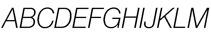 Volta Modern Display 36 Thin Italic Font UPPERCASE
