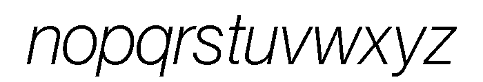 Volta Modern Display 36 Thin Italic Font LOWERCASE