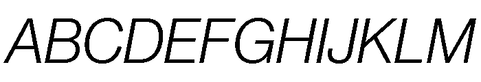 Volta Modern Display 46 Light Italic Font UPPERCASE