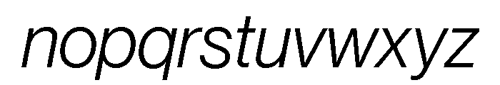 Volta Modern Display 46 Light Italic Font LOWERCASE