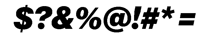 Volta Modern Display 96 Black Italic Font OTHER CHARS