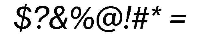 Volta Modern Text 56 Italic Font OTHER CHARS