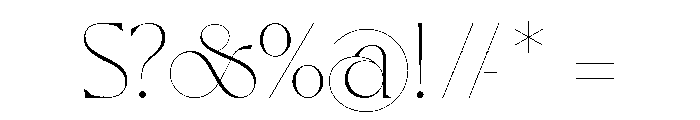Voyage Light Font OTHER CHARS