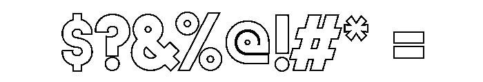 Voyage Culture Sans Outline Font OTHER CHARS