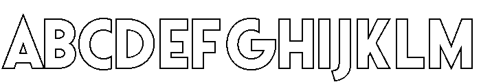 Voyage Culture Sans Outline Font UPPERCASE